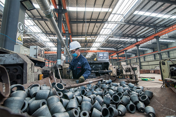 益阳网架配件-锥头加工车间